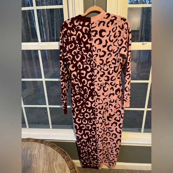 Farm Rio Mixed Leopard Knit Midi Dress - Picture 7 of 7